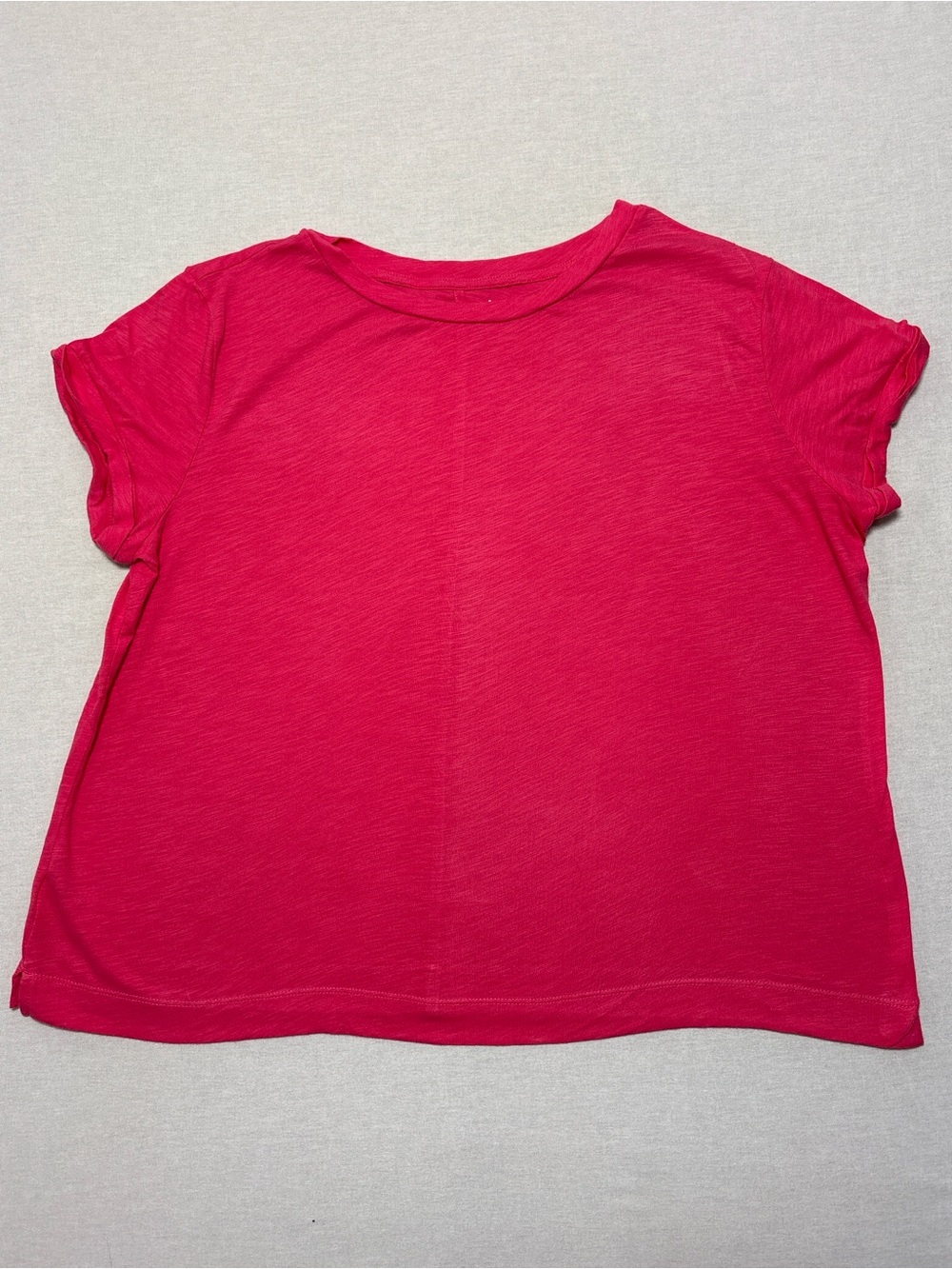 LOFT Hot Pink Short Sleeve Crewneck Tee